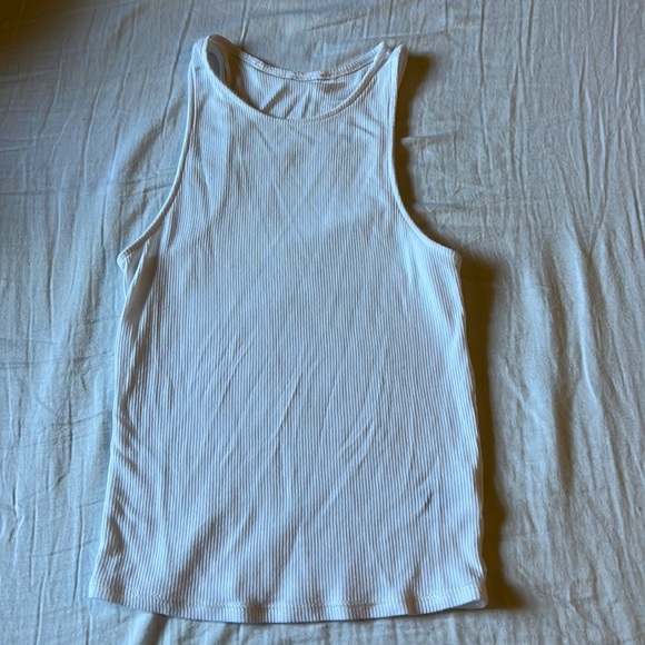 Zara Tops - White basic ribbed tank
